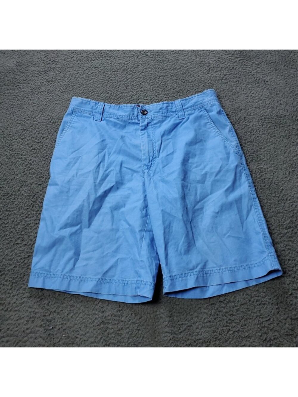 IZOD Saltwater Shorts Men 32 x10 Blue Khaki Chino Casual Adult Streetwear Skater